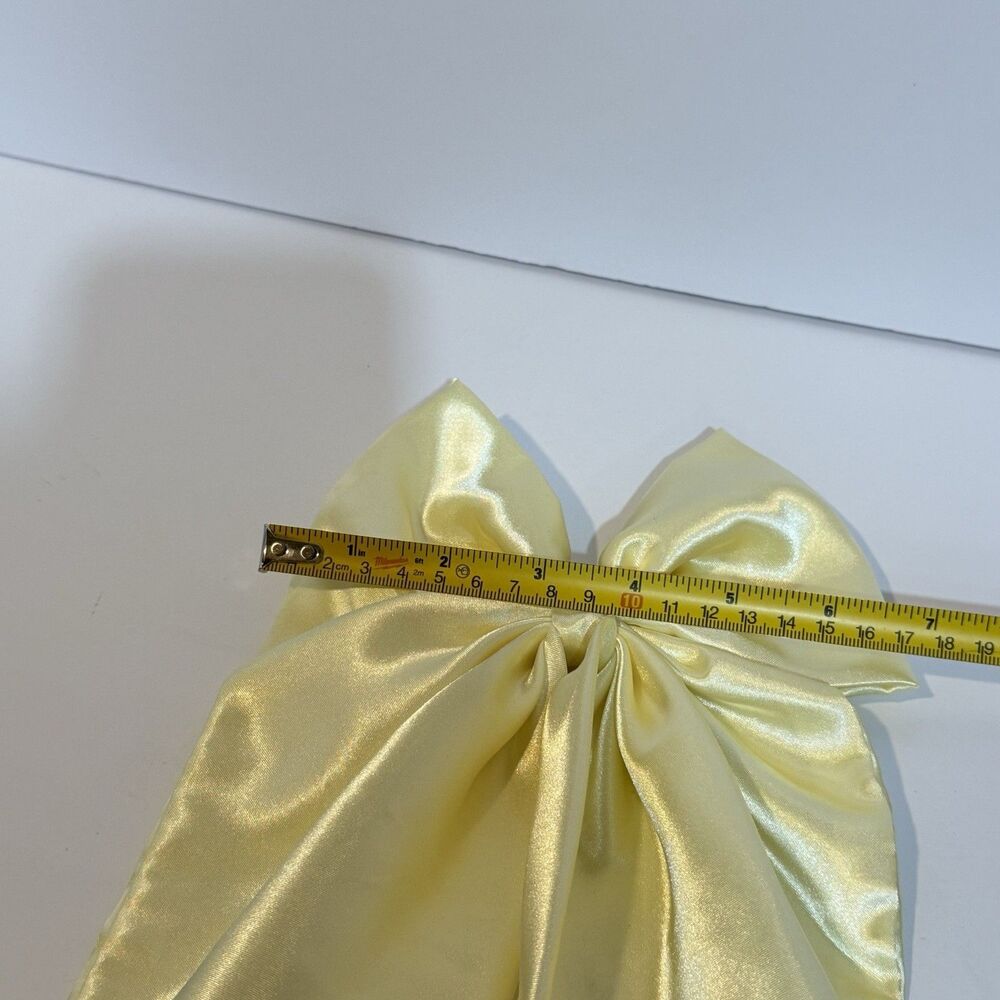 Large Satin Bow Barrettes Women Ribbon Hair Clips Hairpins for Styling Yellow - Picture 7 of 16